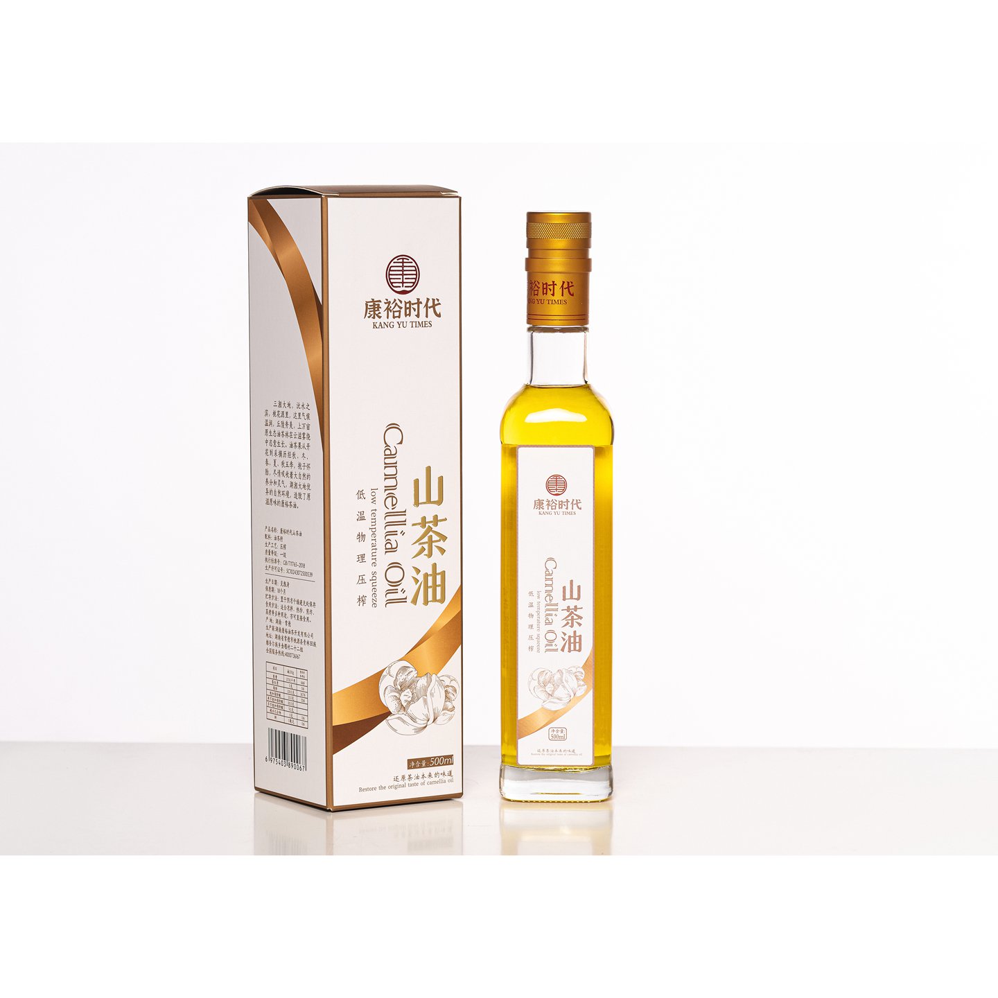康裕時代山茶油500ml（低溫物理壓榨山茶油玻璃瓶裝）